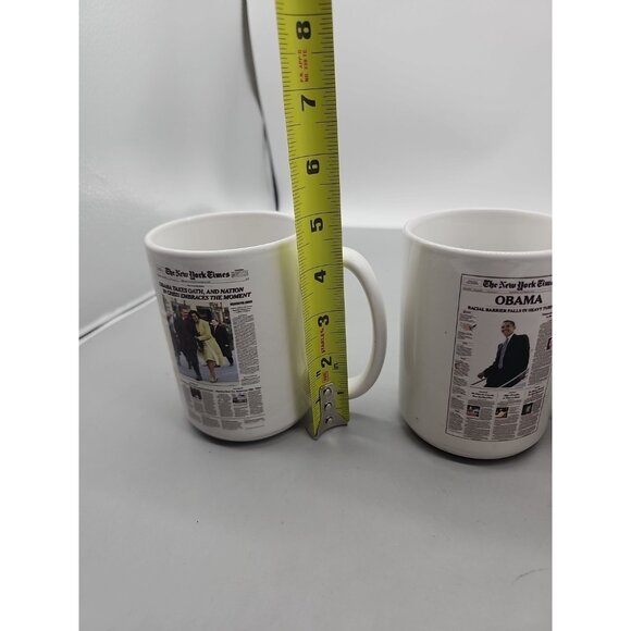 Mug President Barack Obama 44th President White 14 Oz Lot Of 4 Ny Times - Picture 11 of 11